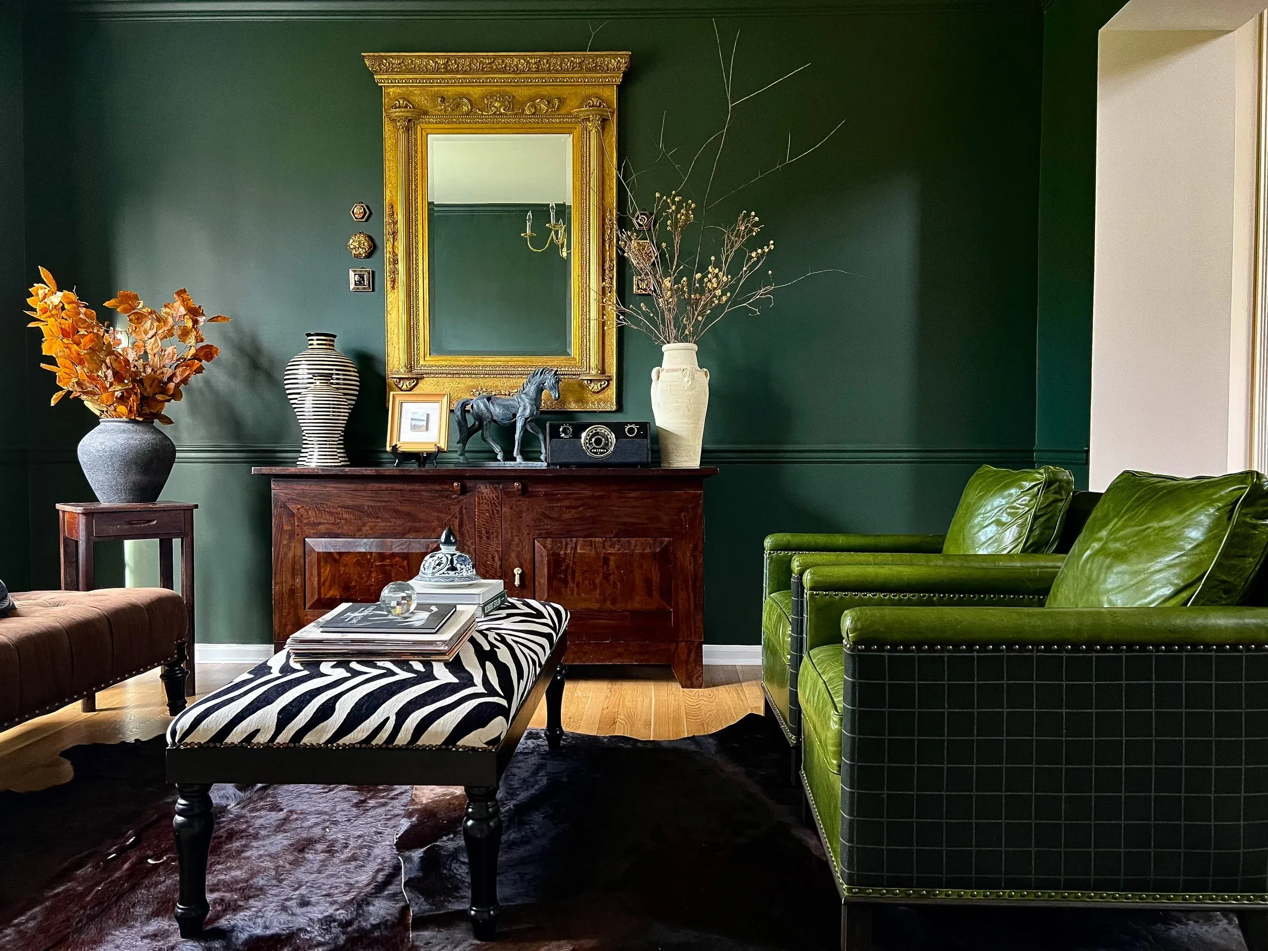 Beautifully designed living room with a cohesive color palette